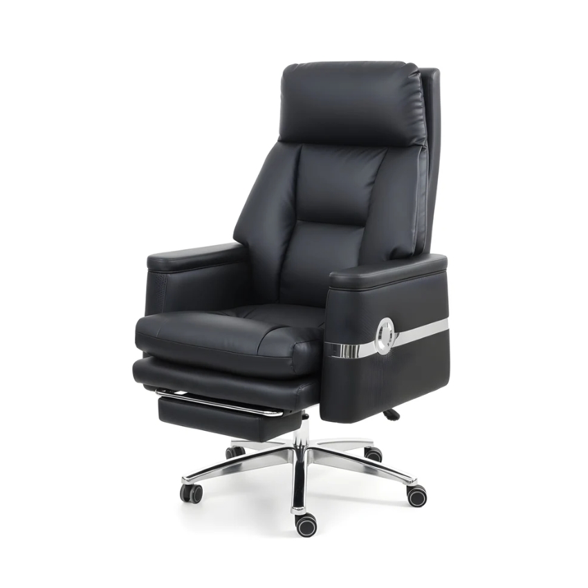 Ghế giám đốc màu đen ngả lưng thư giãn kèm gác chân: SG - 3806 - $hienthicat